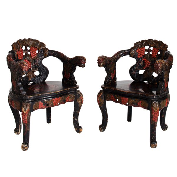 Pair of Carved Chinese Chairs