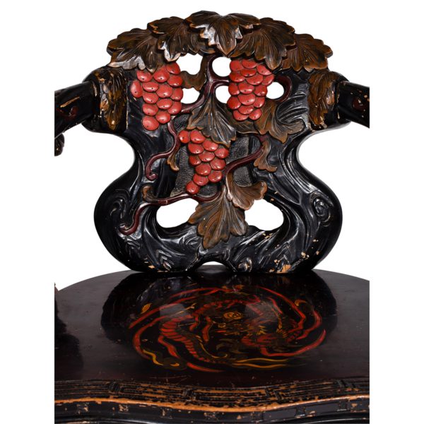 Pair of Carved Chinese Chairs (detail)