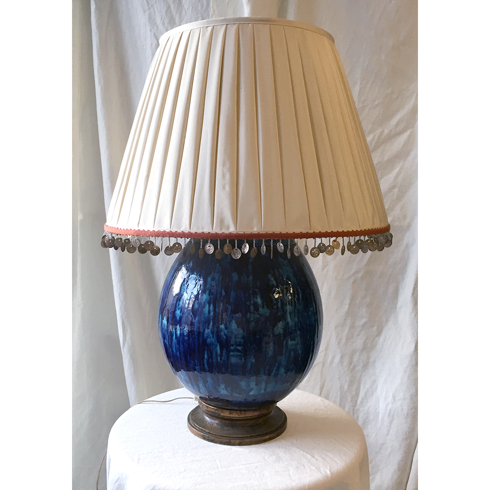 blue lamp shades walmart