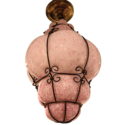 1930's Pink Murano Glass Lantern - Image 3