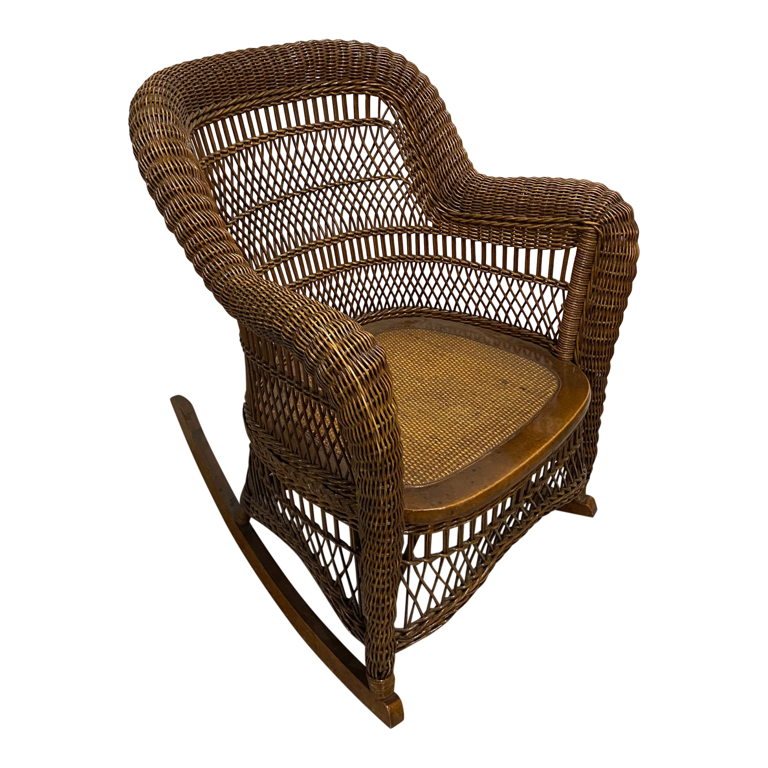 Real wicker rocking deals chair