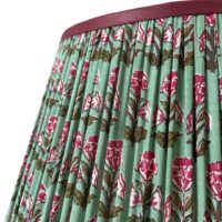 Green and Pink Floral Lampshade with Magenta Border - Image 2