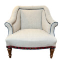 Radnor Chair with Thomas O'Brien fabric on back