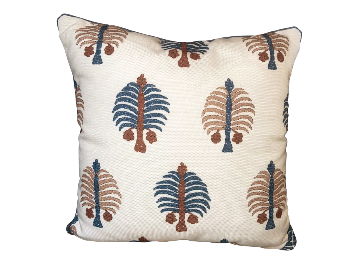 Penny Morrison Gobi Blue Performance/Outdoor Square Pillows Katie