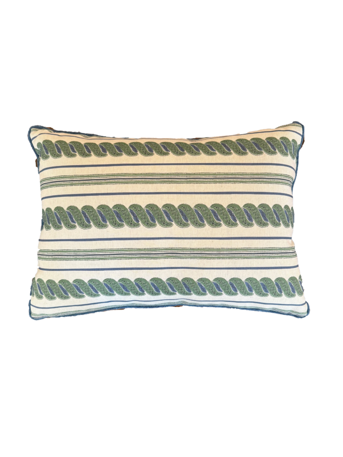 Blue and Green Printed Pillow