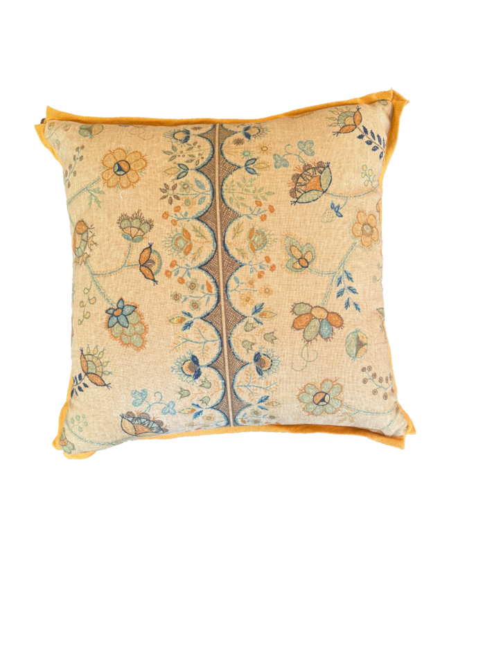 Floral Linen Printed Pillow