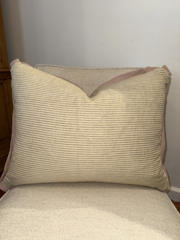 Printed Linen Pillow with Flange - Image 3