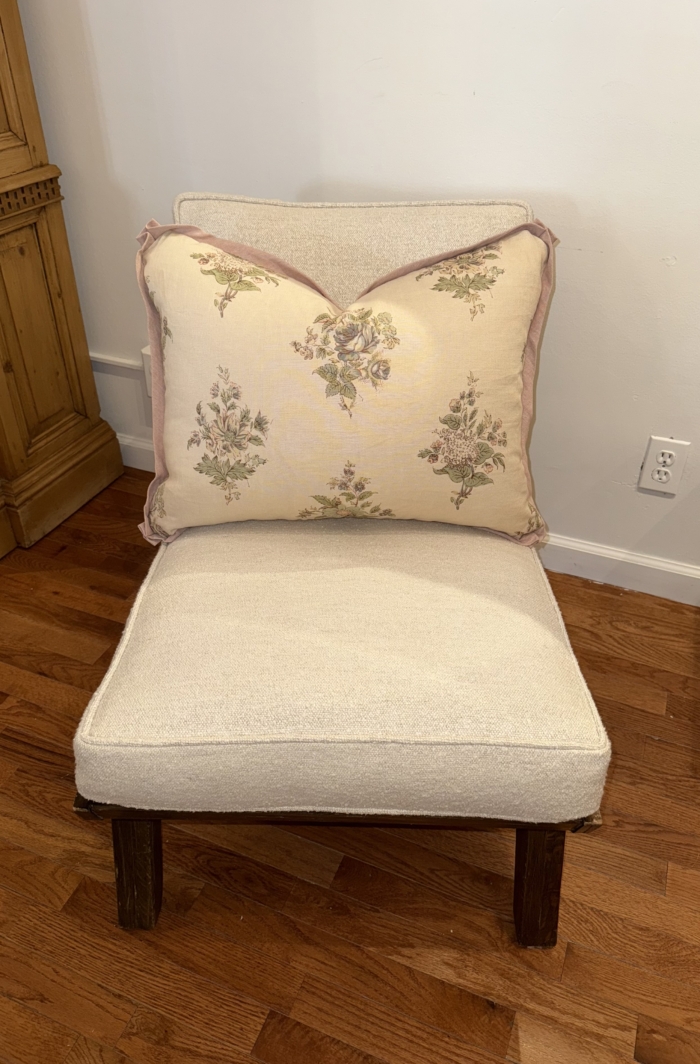 Printed Linen Pillow with Flange - Image 2