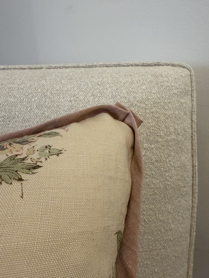 Printed Linen Pillow with Flange - Image 4